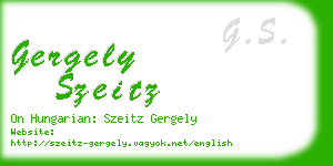 gergely szeitz business card